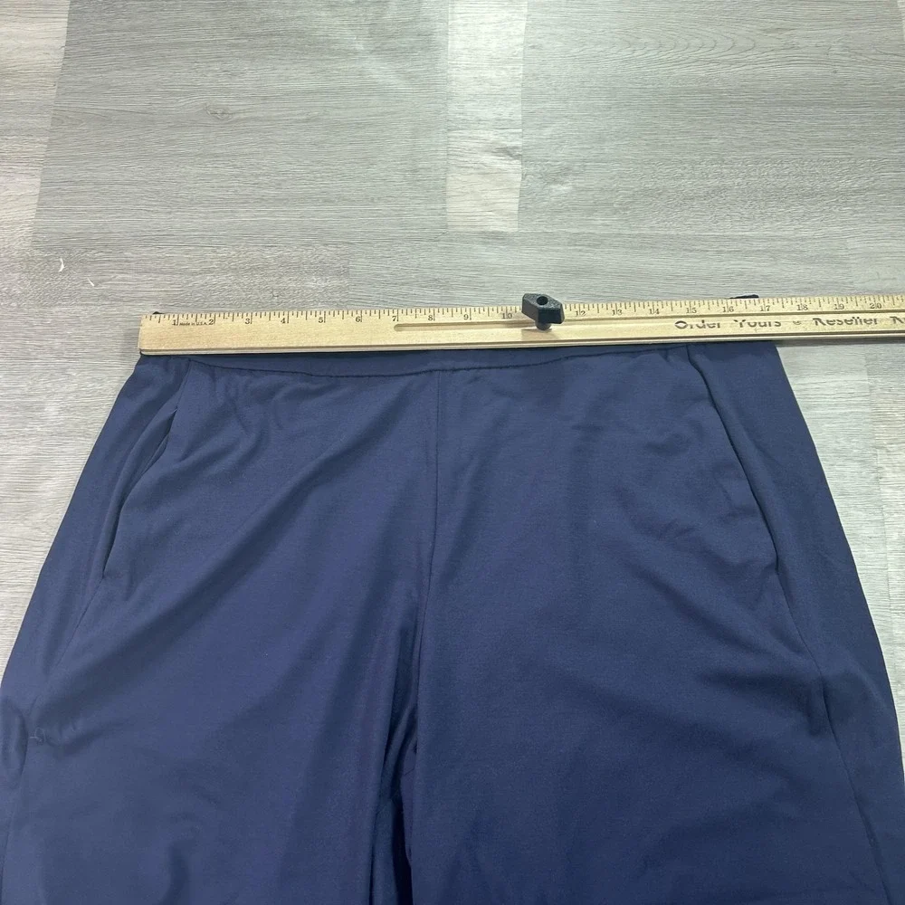 Eileen Fisher Pants Womens L Blue Jersey Knit Pull On Relaxed Stretch - Picture 6 of 12